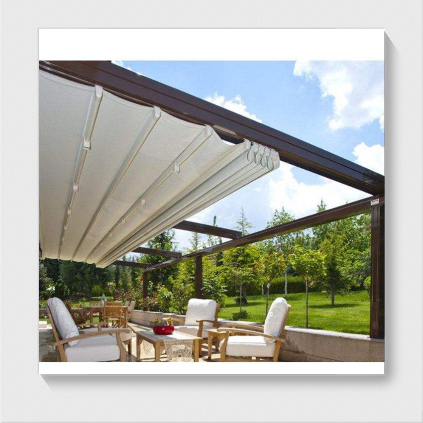 Modern Outdoor Patio Canopy Pvc Waterproof Roof Cover Retractable Pergola