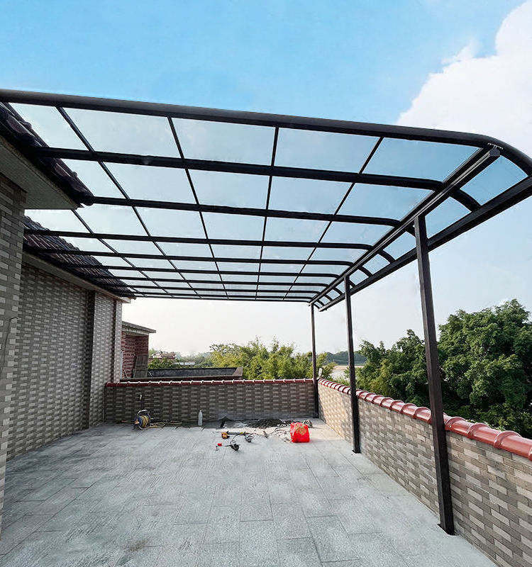 Strong Aluminum Carport Free Standing Polycarbonate Roofing Car Parking Metal Frame Canopy