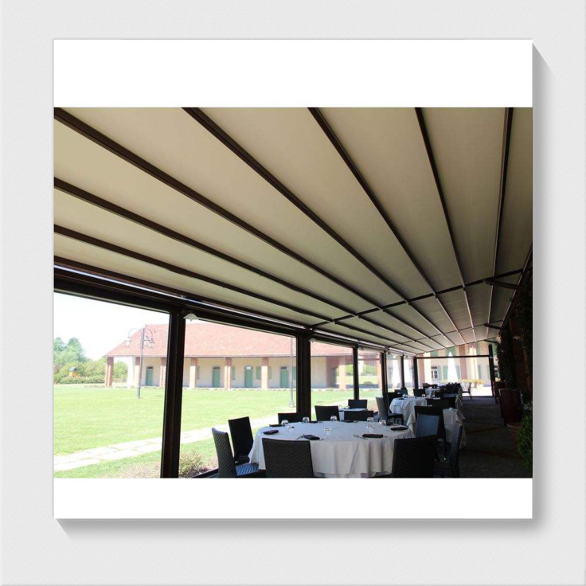 Modern Outdoor Patio Canopy Pvc Waterproof Roof Cover Retractable Pergola