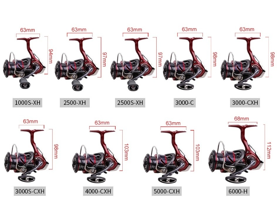 2021 Daiwa Fuego Cs Lt Fishing Spinning Reels 6+1bb Gear Ratio 5.3:1/6.2:1 1000-6000 Series Saltwater Wheels