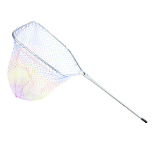 Jaring Pendaratan Rubber Coated Net Long Handle Foldable Fishing Landing Net Landing Carp Landing Fish Net