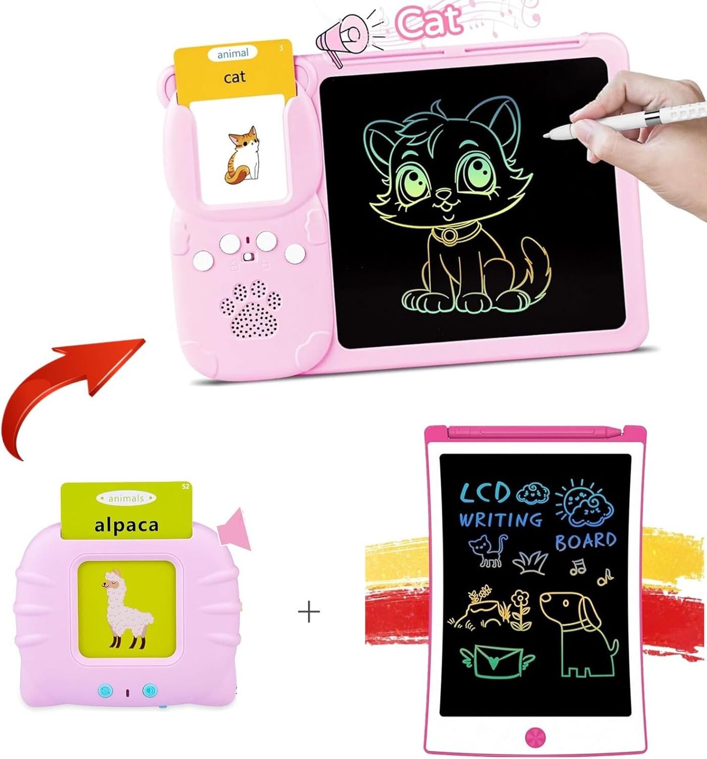 Best Gift Children Playing Speech Therapy Machine Toys 224 Sight Words Educational Talking Flash Card With graphic tablet draw