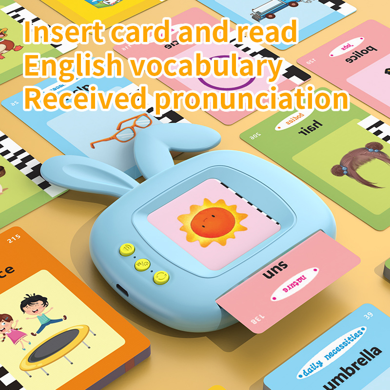 Children Early Education Machine Baby Audible Flash Cards English Talking Flash Cards Learning Toys