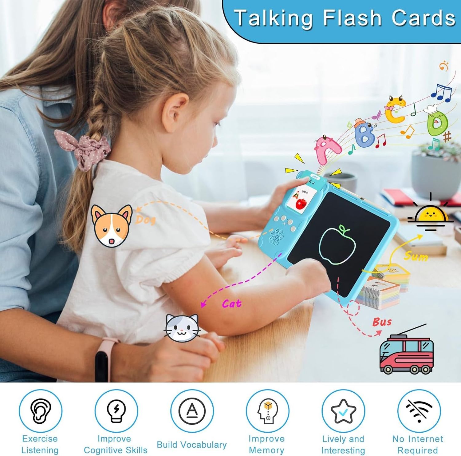 Best Gift Children Playing Speech Therapy Machine Toys 224 Sight Words Educational Talking Flash Card With graphic tablet draw