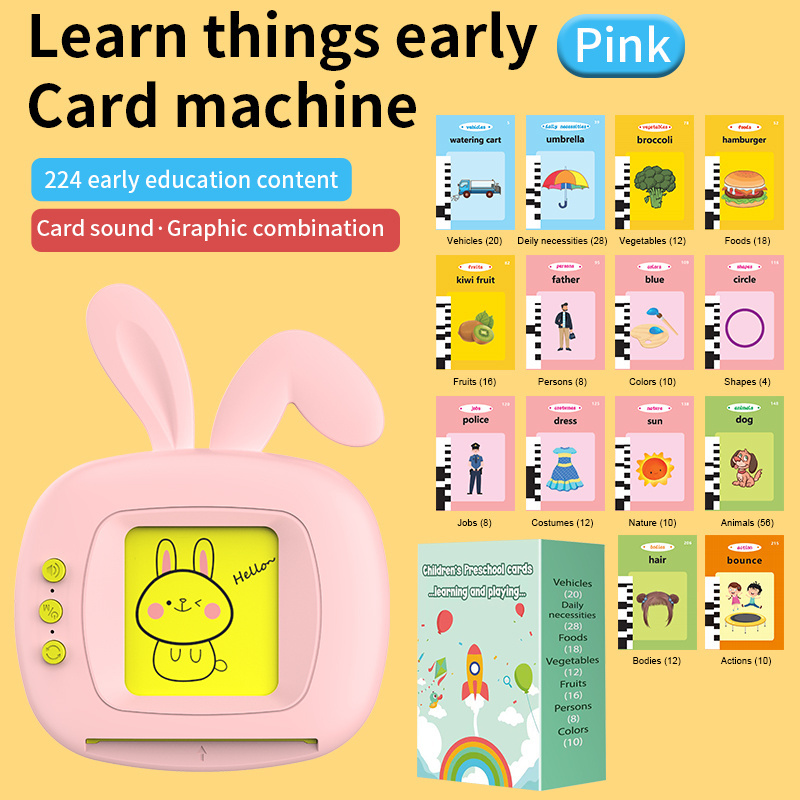 Children Early Education Machine Baby Audible Flash Cards English Talking Flash Cards Learning Toys