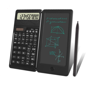 Solar Power Dual Electric Scientific Folding Portable Calculator 6 inches with Smart LCD Writing Screen for daily office study