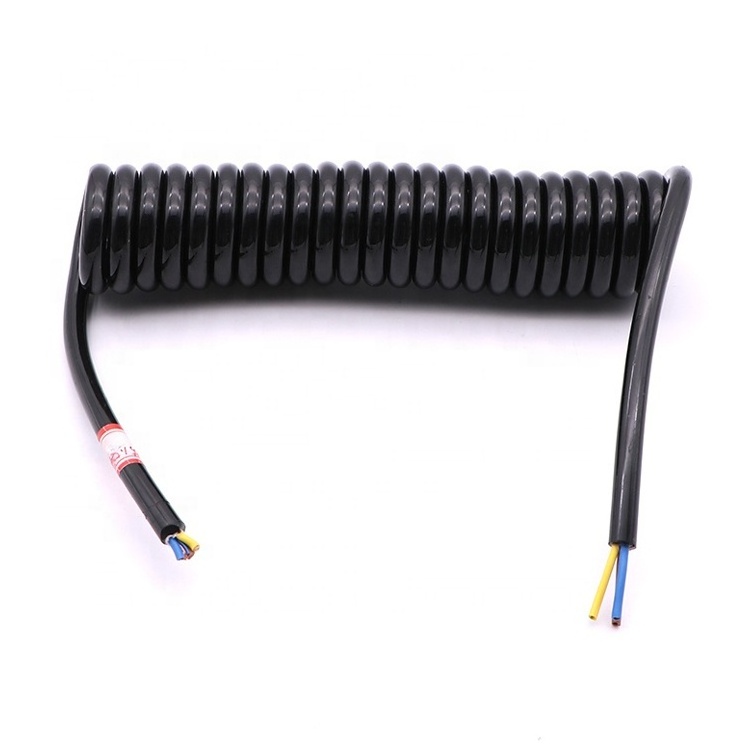 Dongguan Guangying OEM/ODM small quantity accept Male female straight right angle 3 5 8 10 15 core spiral cable