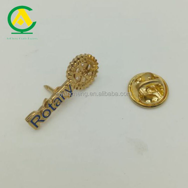 Mini Metal Rotary Lapel Pin Badge for Company Gifts