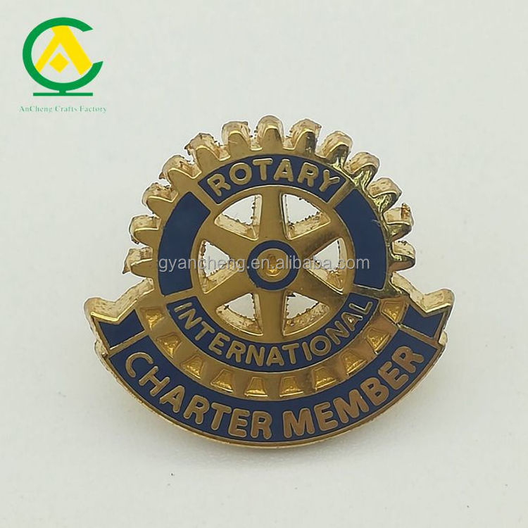 Mini Metal Rotary Lapel Pin Badge for Company Gifts