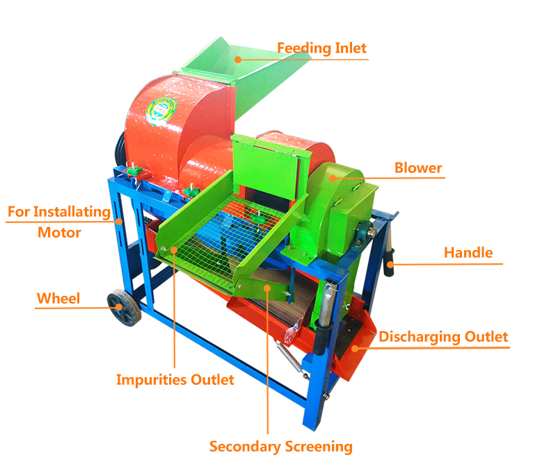 Indian thresher machine foot powered wheat thresher machine corn thresher and peeling machinery