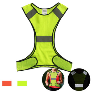 In stock Reflective Night Running Vest with Adjustable Strap & Breathable Holes