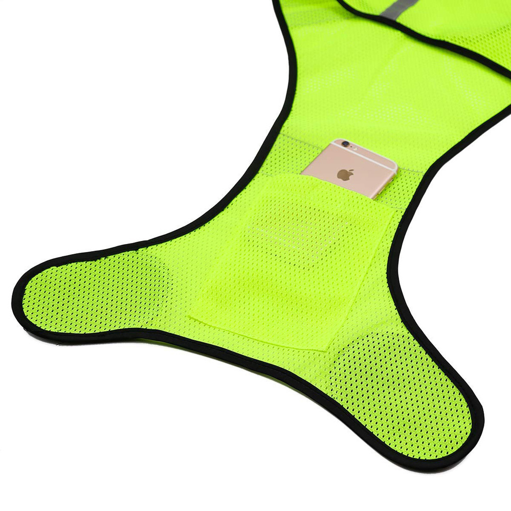 In stock Reflective Night Running Vest with Adjustable Strap & Breathable Holes