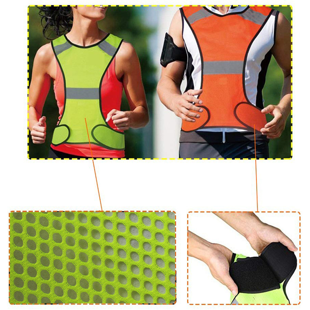 Amazon hot sell Reflective Safety Vest Running Cycling Walking Safety Sports Gear High Visibility for Adults Children