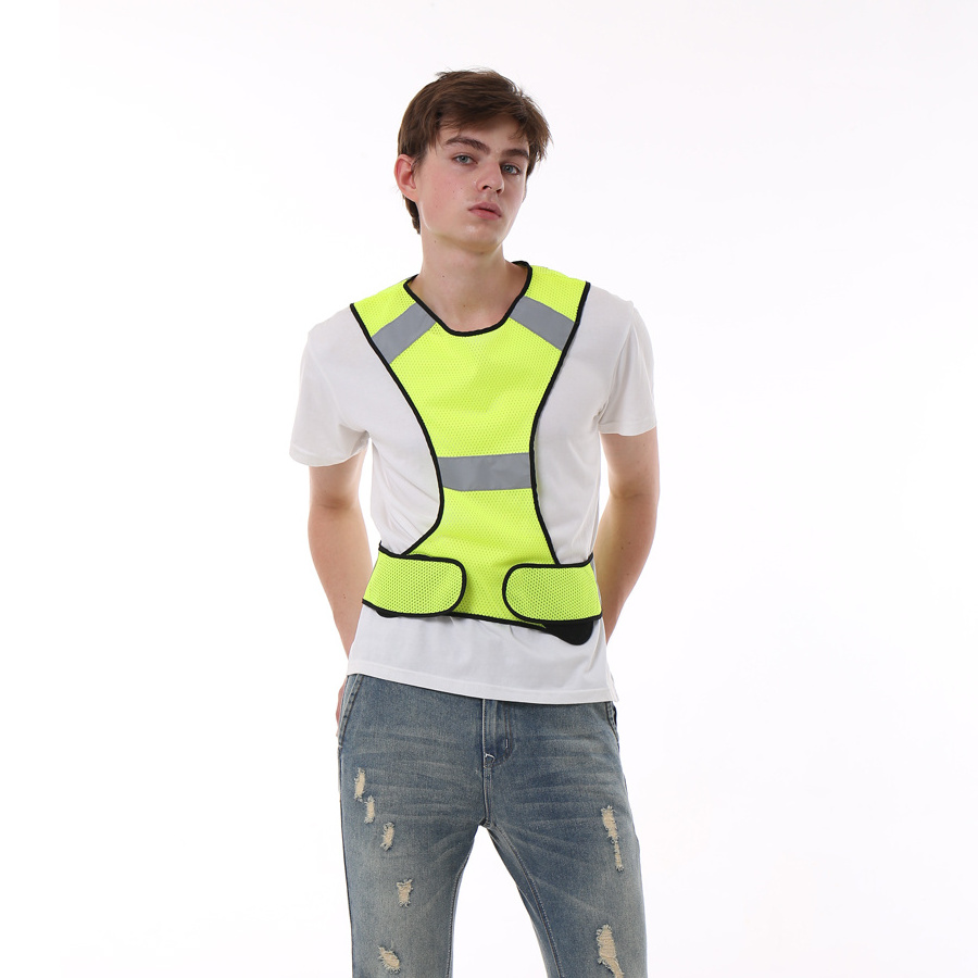 In stock Reflective Night Running Vest with Adjustable Strap & Breathable Holes