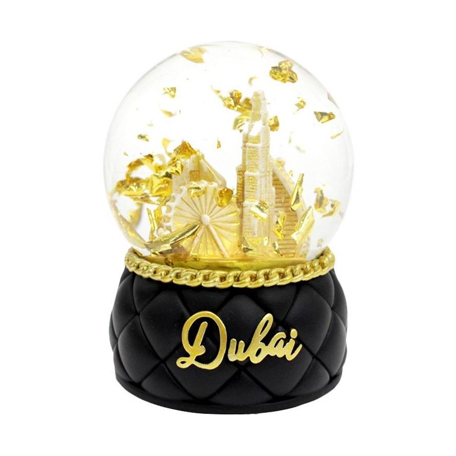 New Product Resin Crafts Gift Custom Dubai Snow Globe for Exotic Bazaar Showcases Memorable Museum Shop Collections