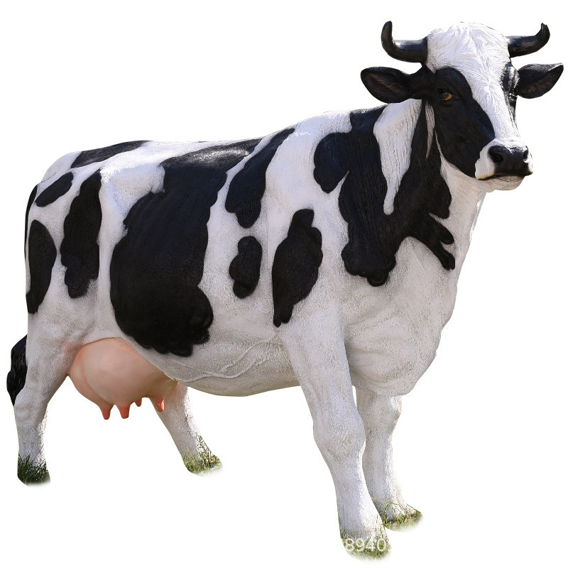 Customizable ODM OEM high quality life size resin fiberglass cow statue large animal sculpture