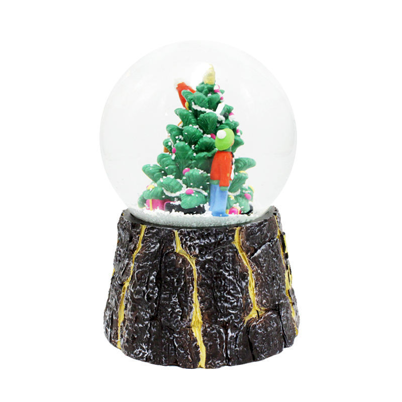 New product custom snow globe Christmas home decor water ball souvenir for exhibits and arts and crafts advertising