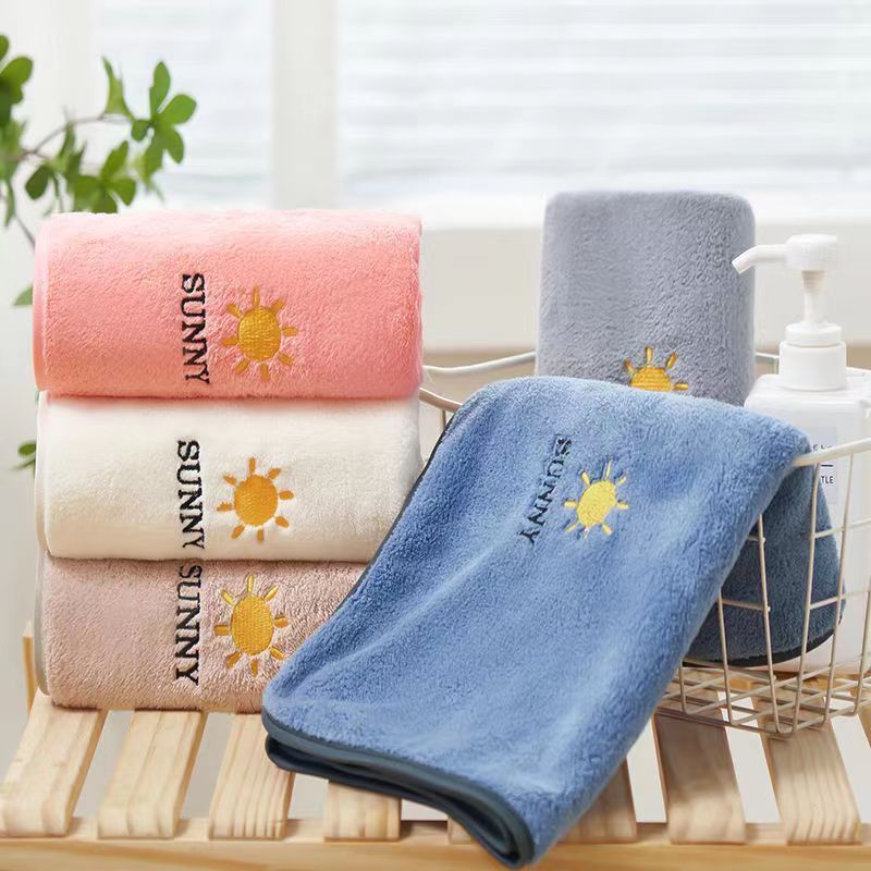 The quick dry thickened adult towel softer embroidery face hand bath towel