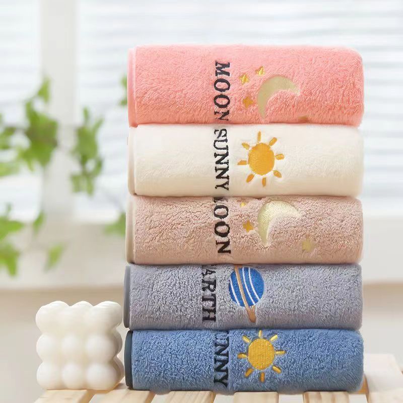 The quick dry thickened adult towel softer embroidery face hand bath towel