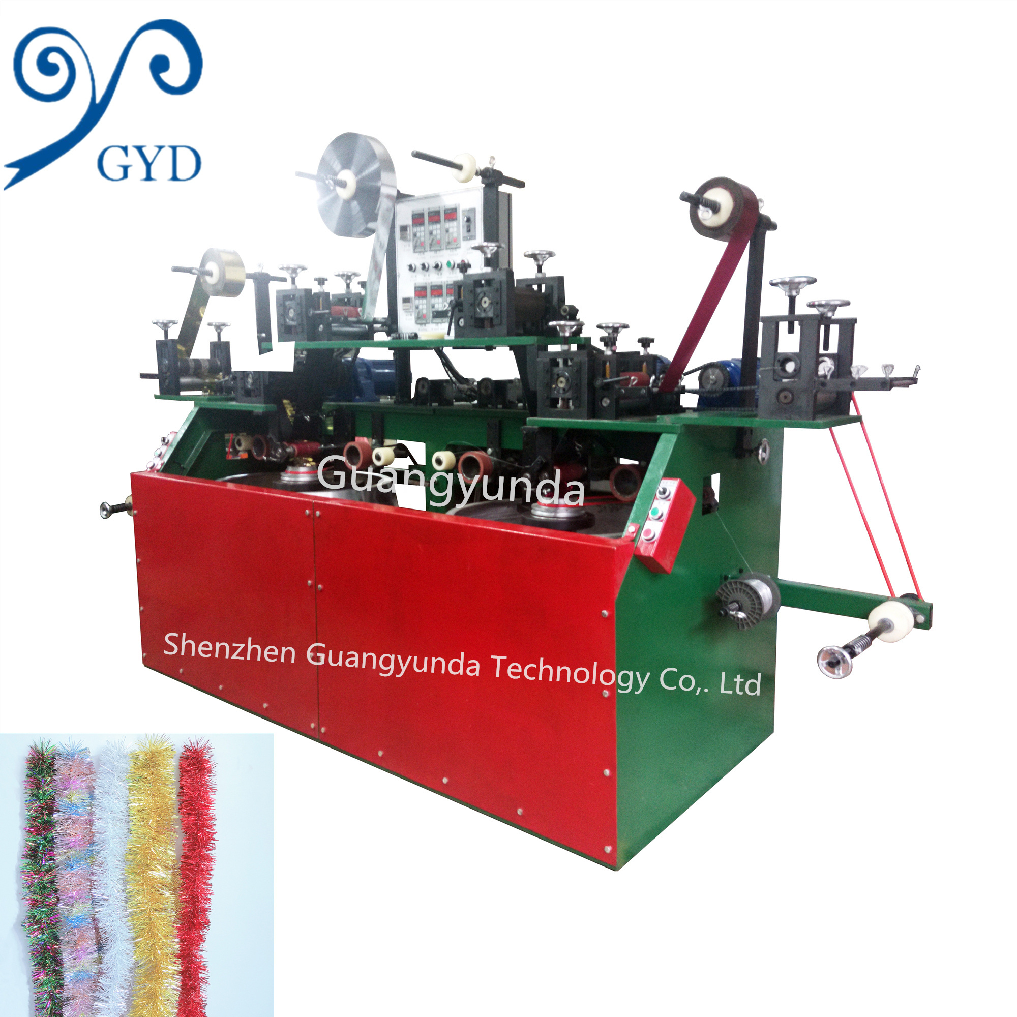 Weeding Party Decorative Tinsel Garland Making Machine Shining Flowers Ornament Machinery Packing Machine