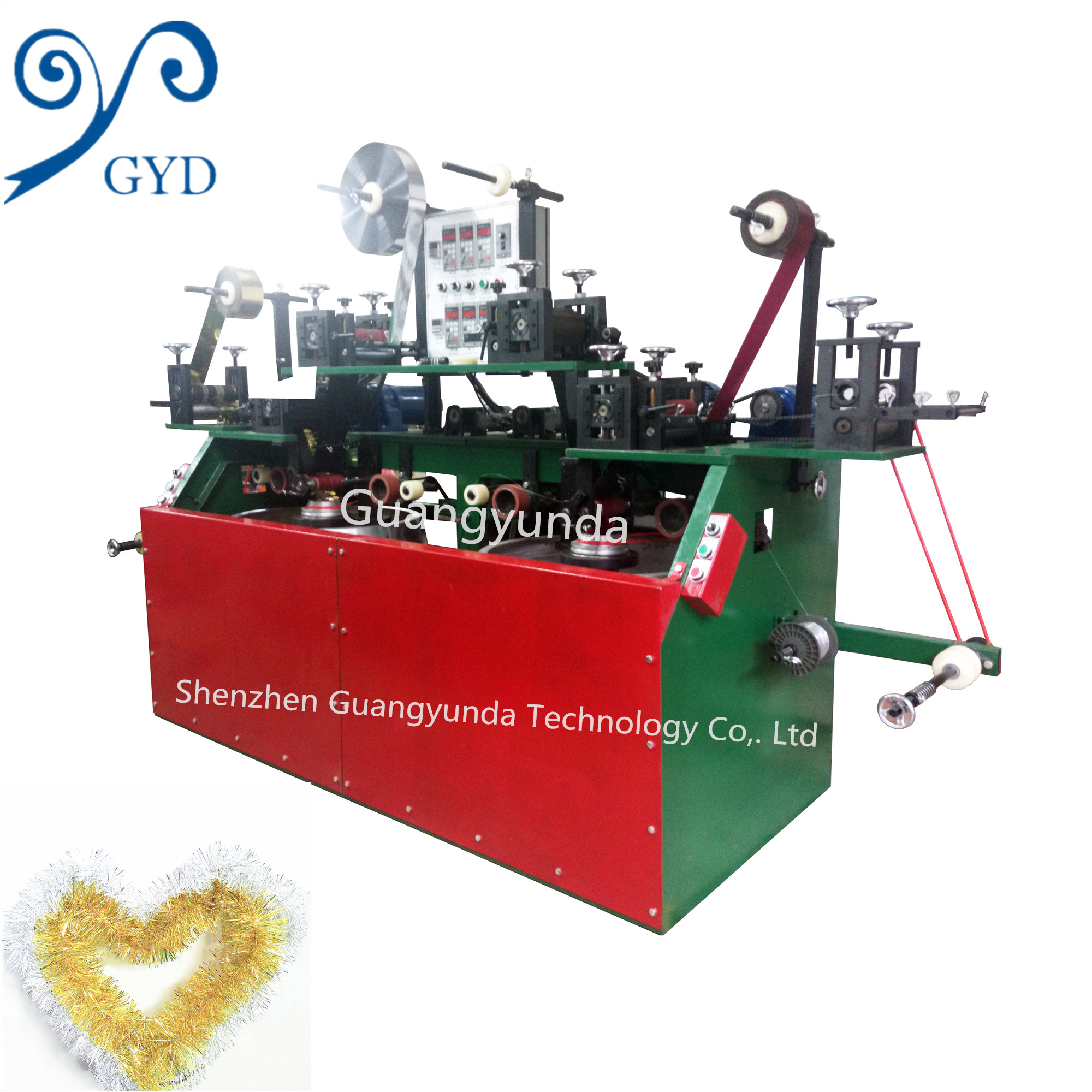 Hot selling and promotional shiny Christmas tinsel garland wire tinsel garland making machine