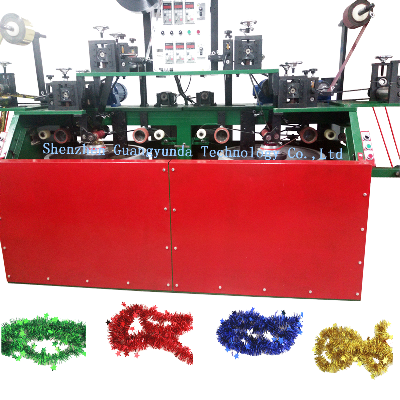 Christmas Decorative Shiny Tinsel Garland machine  Christmas Tree Hanging Decoration Ornament making machine