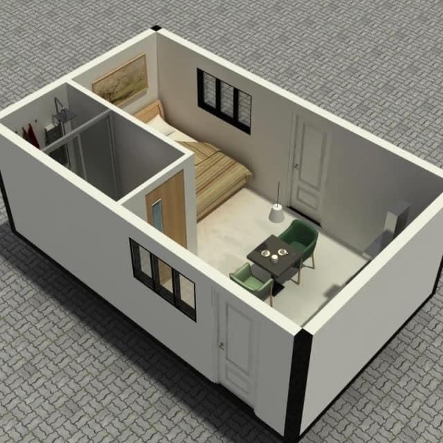 Modern transportable portable container mini mobile prefab modular prefabricated 3 bedroom mobile home