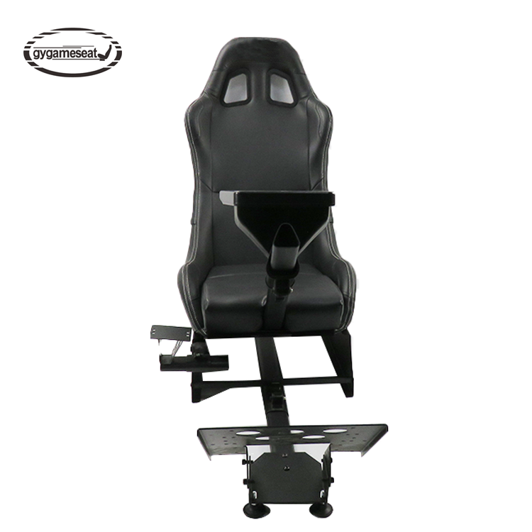 GY Racing Simulator White Gaming Chair With Steering Wheel For PS3 G29 G27