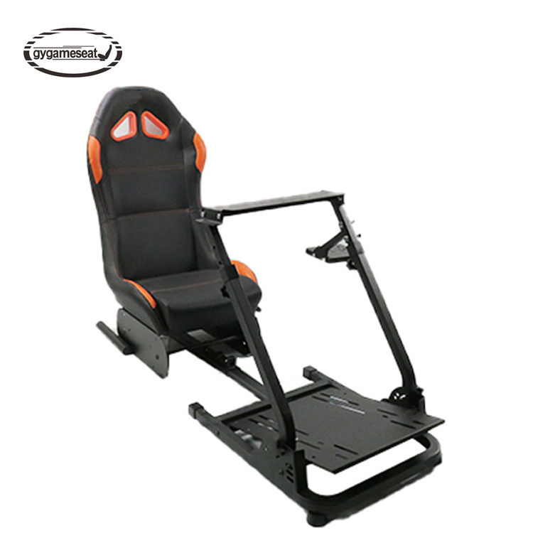 Racing Simulator Frame Adjustable Racing Seat made support for wheel and pedal supports Steering Wheel Pedals