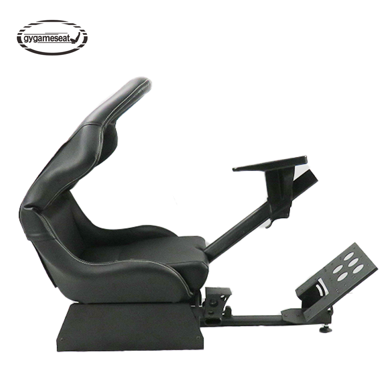 GY Racing Simulator White Gaming Chair With Steering Wheel For PS3 G29 G27