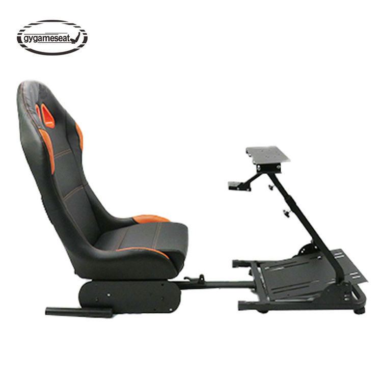 Racing Simulator Frame Adjustable Racing Seat made support for wheel and pedal supports Steering Wheel Pedals