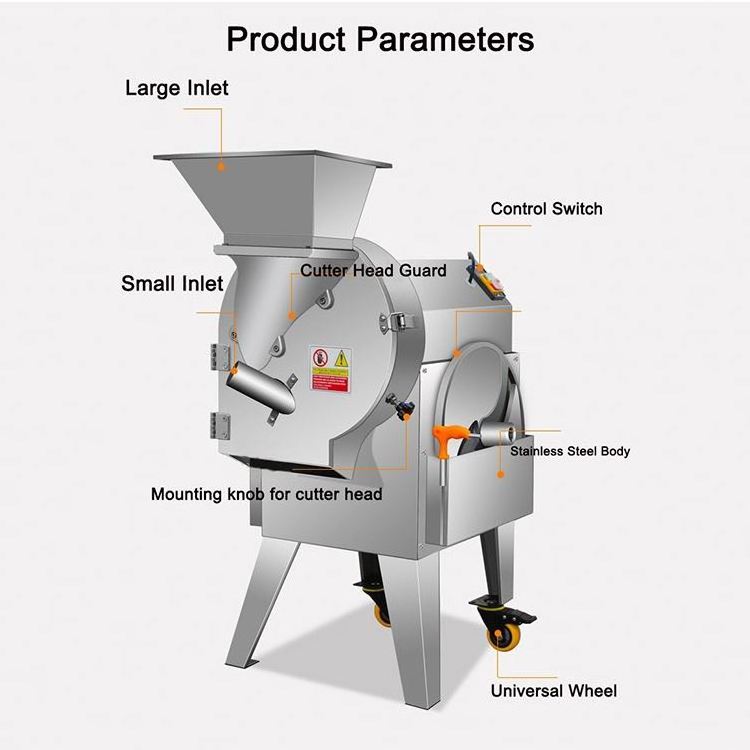 Industrial stainless steel electric big vegetable fruit sheet cube slicer machine cutter