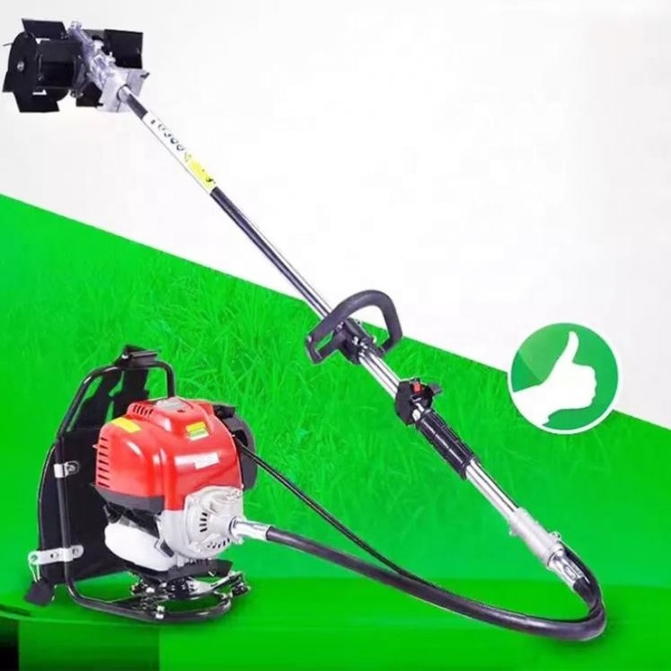 Four stroke knapsack type small multifunctional agricultural gasoline land reclamation and weeding household weeding machine