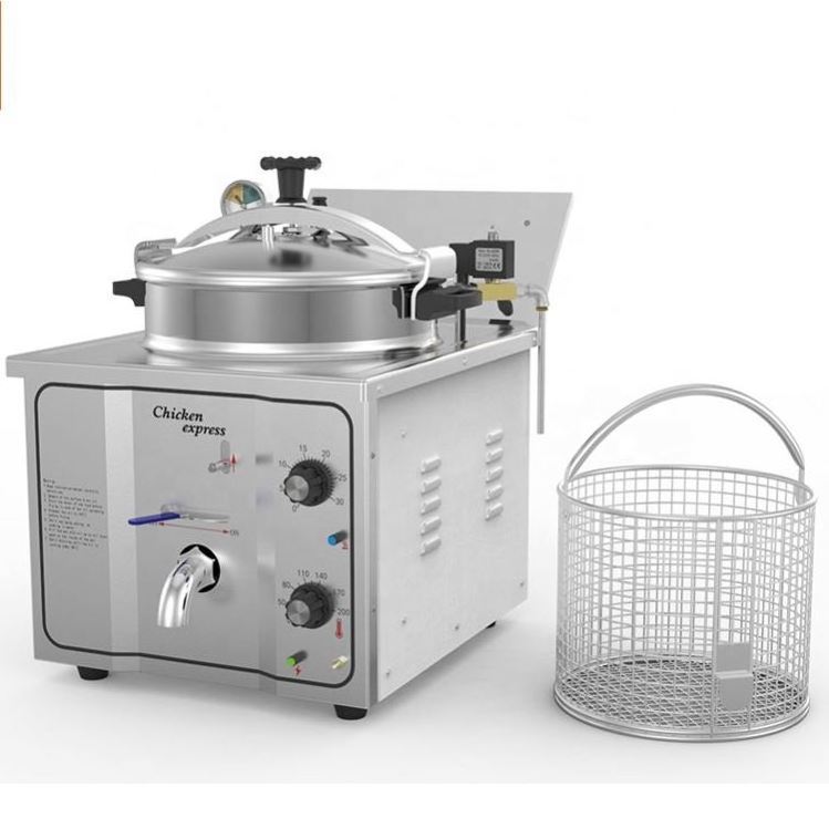 16L Electric Gas Chicken Pressure Fryer Machine Stainless Steel Broaster pressure fryer