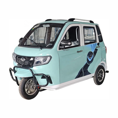 City use electric tricycle for 4 passengers, enclosed electric tuk tuk