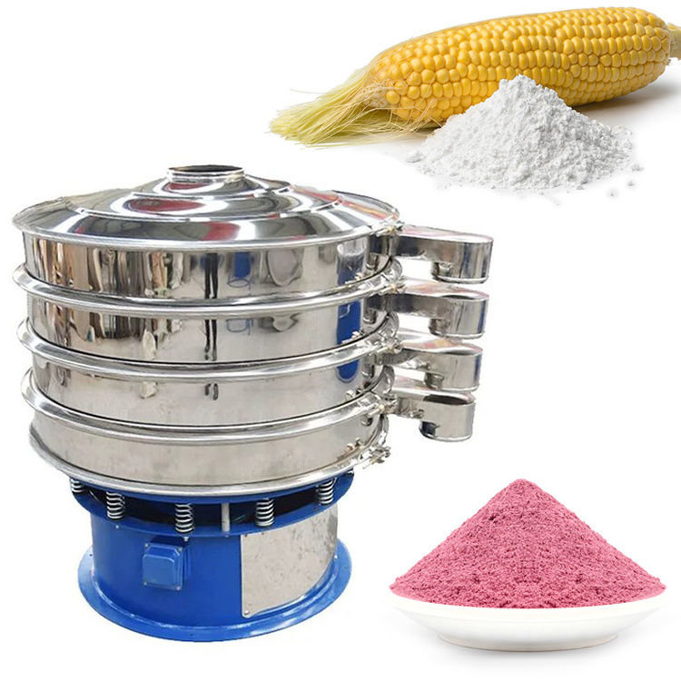 flour ultrasonic sieve vibrator stainless steel separator chemical raw materials sieve round vibrating screen machine