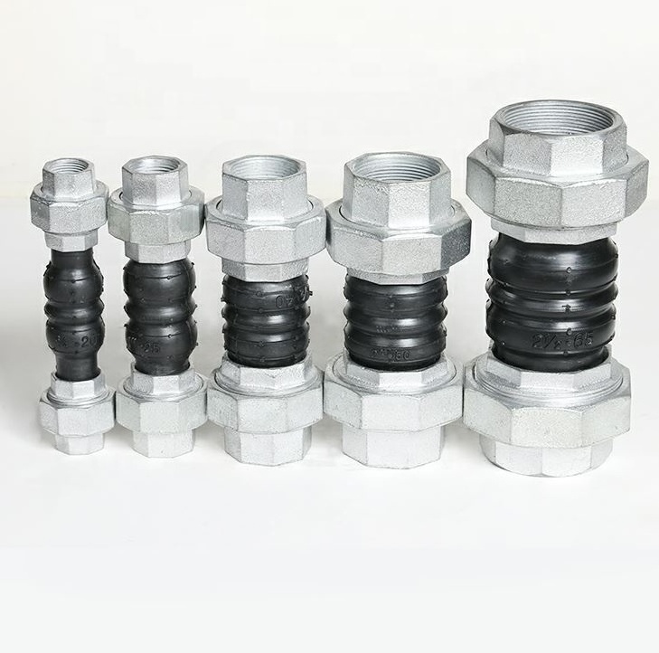 Huayuan Factory Direct Sales Rubber Expansion Joint China Supplier Rubber Lined Pipe Fittings Threaded Type Expansion Joint