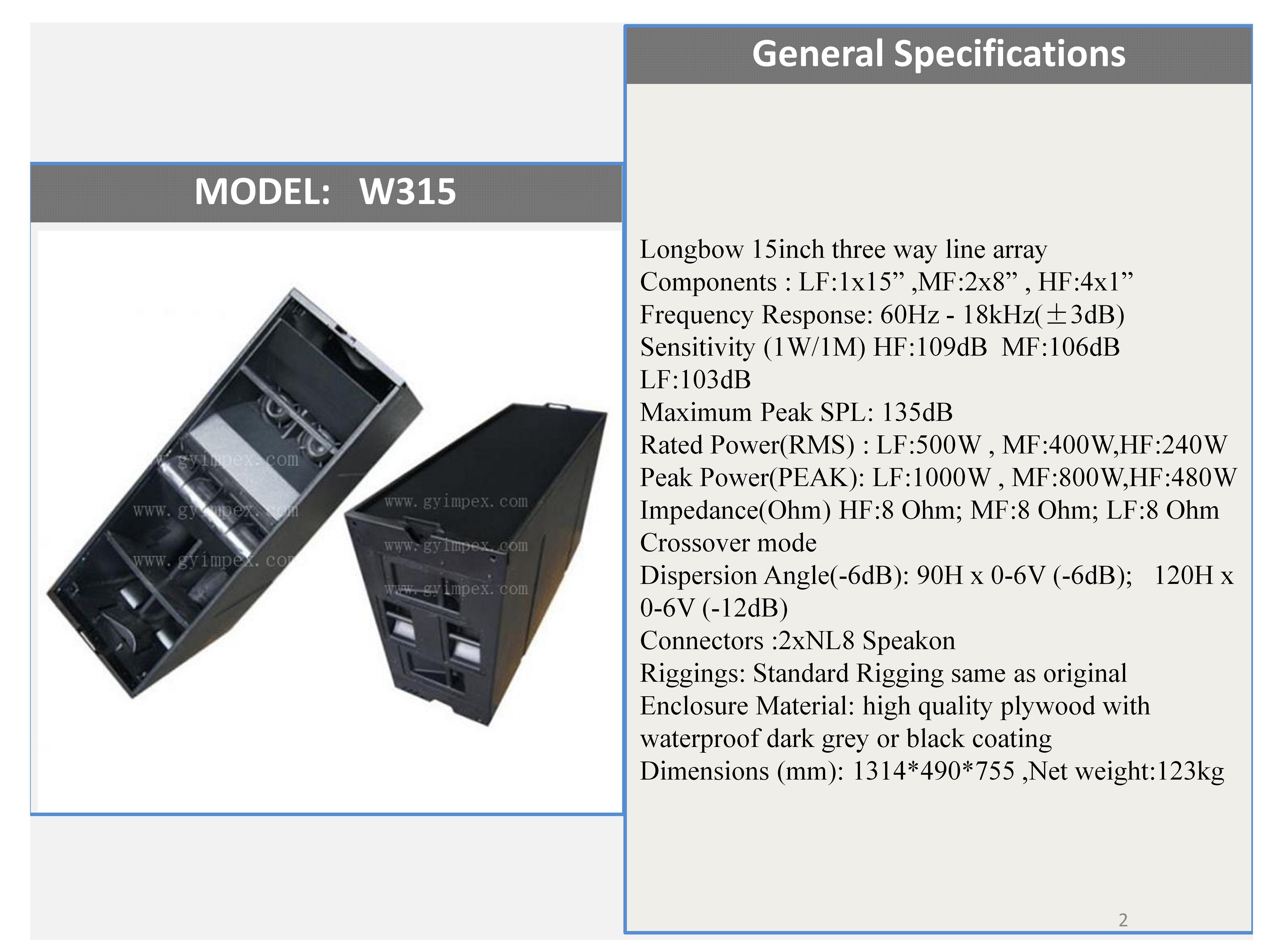 W315 sound system dj equipment beats audio disco loudspeaker outdoor high end speaker 15 inch