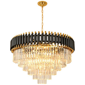 Modern Luxury Round Crystal Hanging Chandeliers Pendant Lights Lamp Fixture for Dining Living Room Kitchen Entryway Hotel