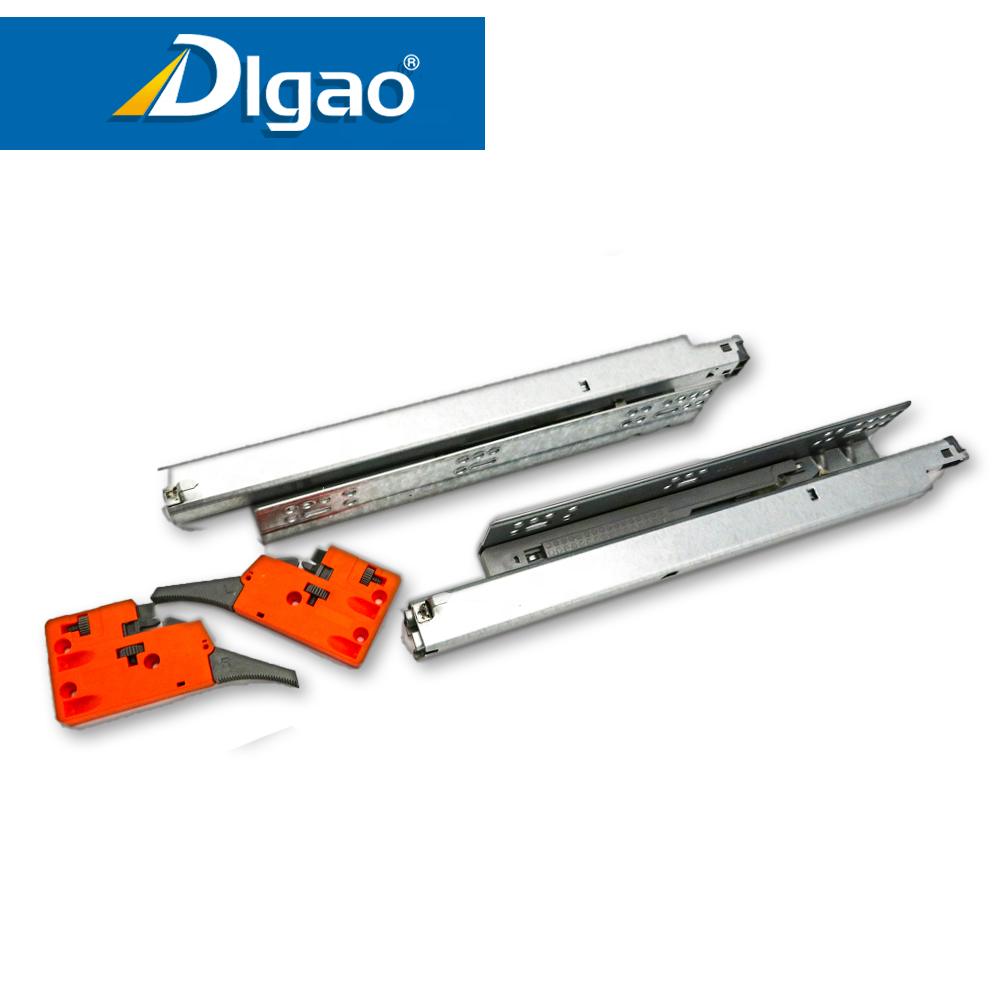 Astonishing Heavy Duty Plastic Telescopic 3 Fold Full Extension Ball Bearing Undermount Soft Close Hidden Drawer Slide