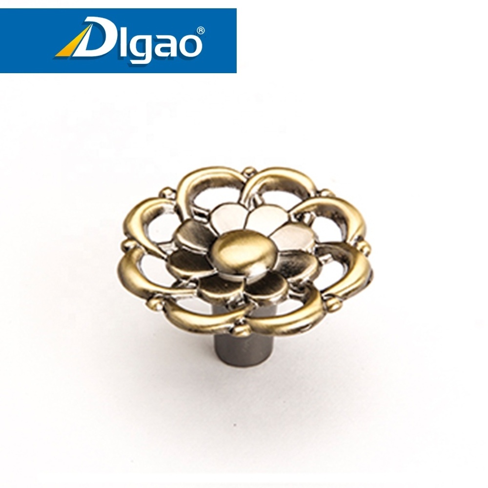 Fancy antique drawer pulls and knobs Digao brass decoration furniture dresser drawer knob