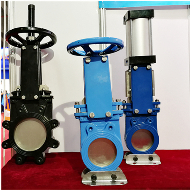 Electric  Knife Sliding Gate Valves with cast iron body factory sales