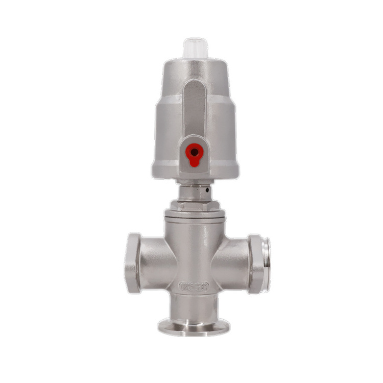 Valve for beer equipment filling stainless steel fast mixing pneumatic connected Angle seat valve  made in China