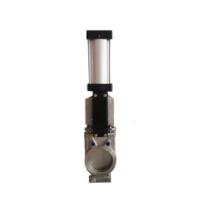 lug type stainless steel  pneumatic knife gate valve for water soft seal China factory direct sales