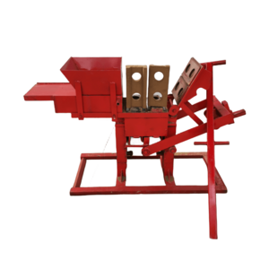 Small manual interlocking hollow solid red clay mud clay brick block machine 300-150-100mm lego brick