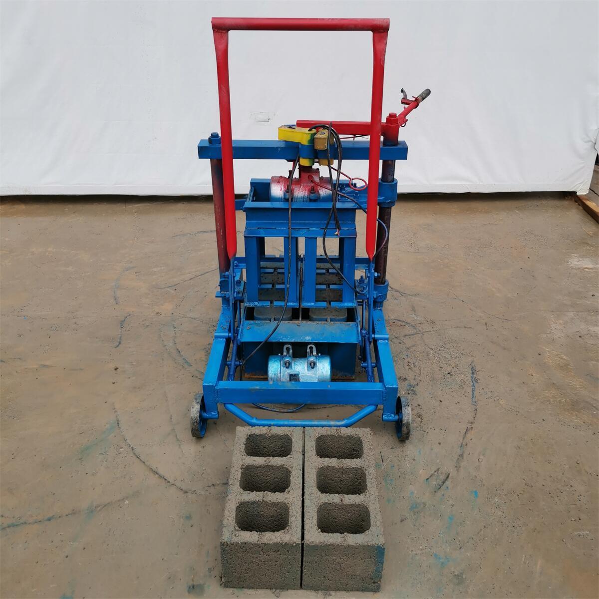 Cheap and good 2-45 mobile block machine home small concrete block machine to make 400-200-200mm square hole hollow bricks