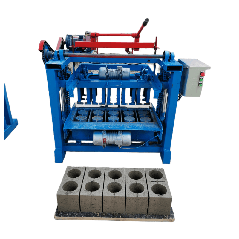 4-35Low cost brick making machinery block making machine make390-190-190 round hole hollow brick automatic brick machine