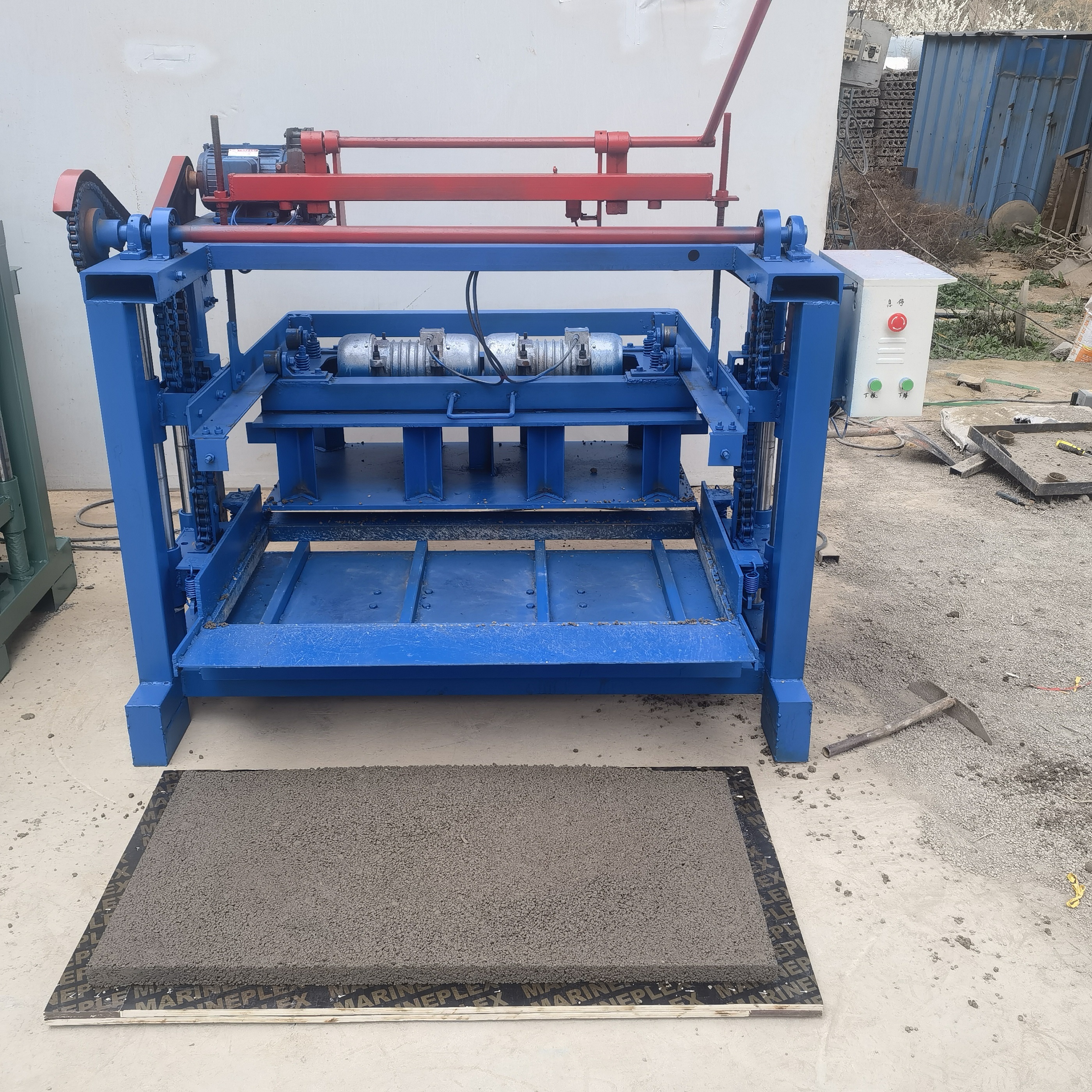 soil block maker KM4-35 Semi-automatic concrete paving block making machine machinery Production of pavement bricks