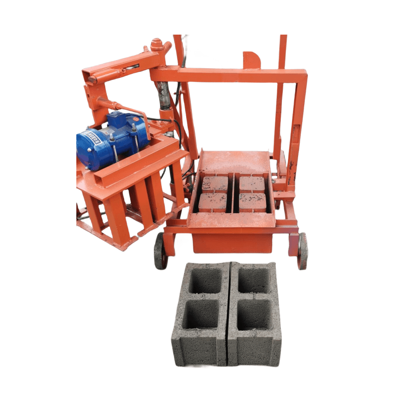 Cheap and good 2-45 mobile block machine home small concrete block machine to make 400-200-200mm square hole hollow bricks