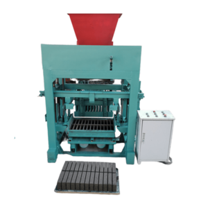 Best Selling Ghana KM4-40 Semi-automatic Concrete Block Baking-free Brick Machine with Hopper for Producing Standard Bricks